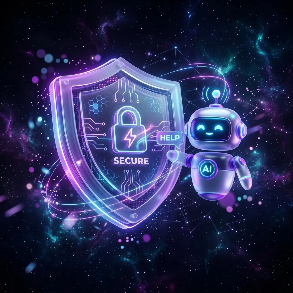 ZoneMeet AI Guardian and Safety Shield 3D illustration for fully moderated video chat